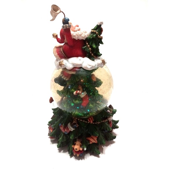 Snow Globe Santa On Ladder Musical Jingle Bells Presents - Picture 4 of 12